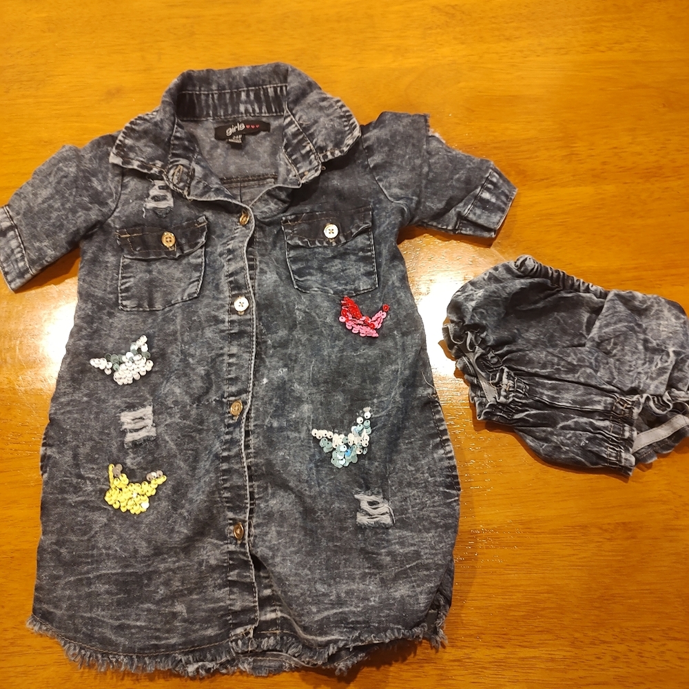 🌟 Bundle Kids Items for $2 Each🌟Denim Dress and Diaper Cover